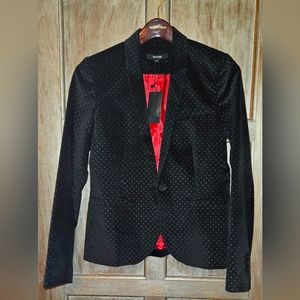NWT black velvet blazer by Burton of London